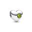 Pandora Engravable Spring Green Stone Heart hela, elokuu 794161C08
