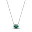 Pandora Rectangular Sparkling Green Halo Pendant halsband 394503C01-45
