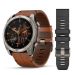 Garmin Fenix 8 Amoled Titanium 51 mm ruskea ja musta ranneke 010-02905-40