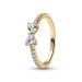 Pandora Sparkling Clear Bow Ring 163510C02