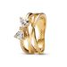 Pandora Sparkling Bow & Crossover Band sormus 163511C01