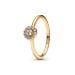 Pandora Round Pave 14K Gold-Plated sormus 163554C01