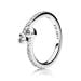 Pandora Two Sparkling Hearts Ring 191023CZ