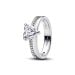 Pandora Double Band Heart ring 193100C01