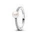 Pandora Timeless Treated Freshwater Cultured Pearl & Pavé Ring 193158C01