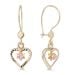 Gold Ohrringe, Herz 23-1002pink