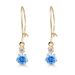 Gold Ohrringe, Blau  23-1003aqua