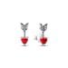 Pandora Arrow & Murano Glass Heart Stud Ohrringe 293668C01