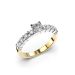 Festive Sophia Solitaire timanttisormus, kelta- ja valkokulta 351-067-KV