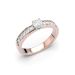 Festive Ariel Solitaire timanttisormus, puna- ja valkokulta 402-040-PV