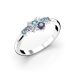Festive Nelly Blue timanttisormus, platina 609-019B-PT