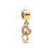 Pandora Interlocked Hearts Charm, gold-plated 761242C01
