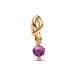 Pandora Faceted Purple Eternity Circle Dangle Charme 763462C02 / Februar