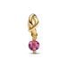 Pandora Faceted Pink Eternity Circle Dangle hela 763462C10 / lokakuu
