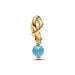 Pandora Turquoise Blue Eternity Circle Dangle hela 763462C12 / joulukuu 