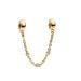 Pandora Triple Clear Stone turvaketju, 14K kullattu 763515C01-05