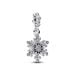 Pandora Opalescent Snowflake Double Dangle Charme 794142C01