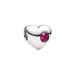 Pandora Engravable True Red Stone Heart Charme, Juli 794161C07