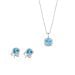 Brilliant Star Schmuckset, hellblauer Topas