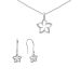 Silbernes Schmuckset mit Blume