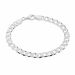 Silver Curb Chain Bracelet 21cm CDH-220/LW-8C 21