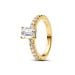 Pandora Rectangular Sparkling Halo Ring 164506C01