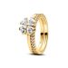 Pandora Sparkling Lucky Clover Splittable Ring 164507C01