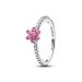 Pandora Sparkling Pink Flower Ring 194499C02