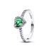 Pandora Elevated Mint Green Heart Ring 198421C08