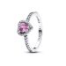 Pandora Elevated Light Purple Heart Ring 198421C12