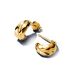 Pandora Rippled Open Hoop Ohrringe 263873C00