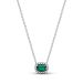 Pandora Rectangular Sparkling Green Halo Pendant Halskette 394503C01-45