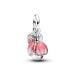 Pandora Two-Tone Blooming Flower Dangle Charme 764453C01