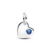 Pandora September Engravable Heart Blue Stone Dangle Charme 794295C09