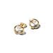 Pandora Organically Shaped Pavé Circle & Treated Freshwater Cultured Pearl Stud Ohrringe 264662C01