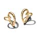 Pandora Organically Shaped Stone-Set Heart Hoop Ohrringe 264664C01