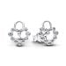 Pandora Sparkling Heart Padlock Stud Ohrringe 294419C01