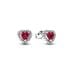 Pandora Elevated Red Heart Stud Ohrringe 298427C04