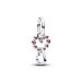 Pandora Connected Hearts & Red Stones Dangle Charme 794435C01