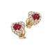 Gold Ohrringe, Herz JE57905-RB-CZ