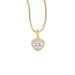 Gold Heart Pendant JP89325-CZ