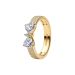 Pandora Sparkling Bow Double-row Ring 163552C01