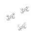 Silberohrringe-Set PEARL-BALL-CZ SET