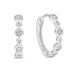 Ringenohrringe mit Zirkonen E-0364Z