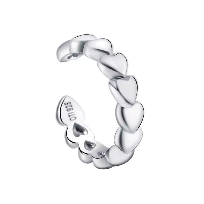 Hopeinen Ear Cuff korvakoru E32944