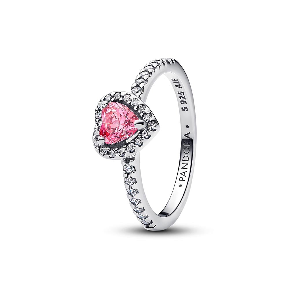 Pandora Elevated Pink Heart sormus 198421C03