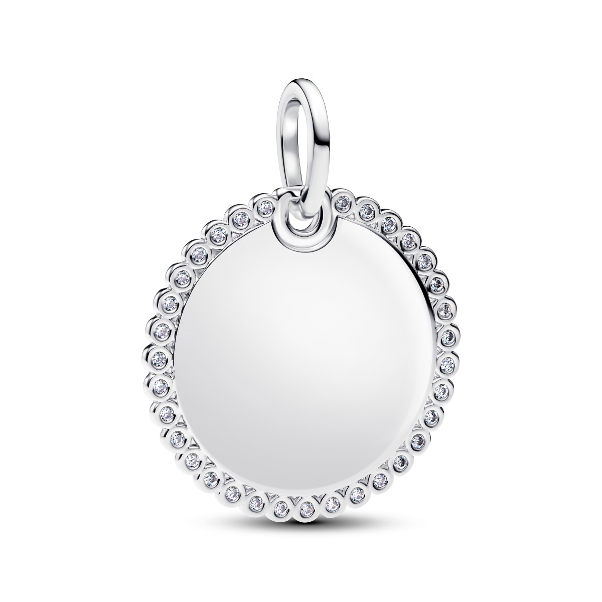 Pandora Engravable Round Tag riipus 394007C01