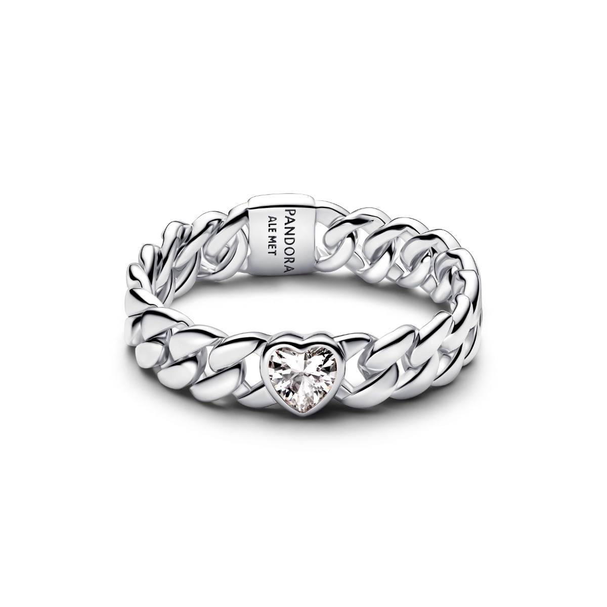 Pandora Heart Cuban Chain sormus 194386C01