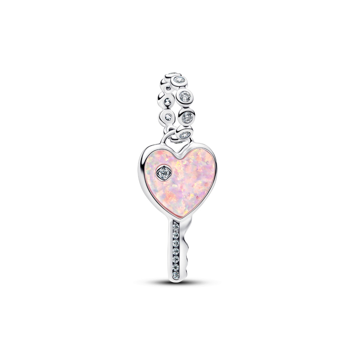 Pandora Opalescent Heart Key Dangle hela 794427C01
