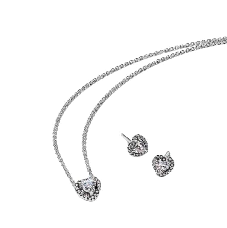Pandora Elevated Heart korusetti / hopea